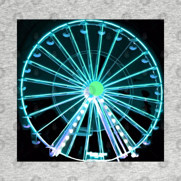 Neon ferris wheel no. 3 by asanaworld